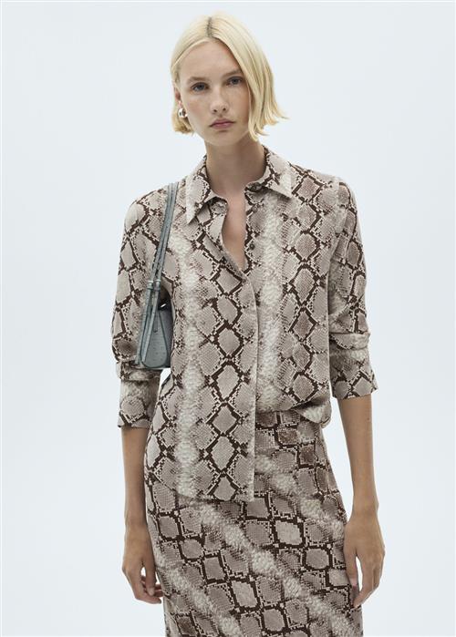 MANGO Shirt .- Serpi Kvinde Brown Skjorter Str XS - hos Magasin