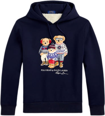 Polo Ralph Lauren Magic HI Pilelsl-sws Mand Fa24 Rl Navy Bear Family Hoodies Str S - hos Magasin