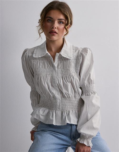 Neo Noir - Hvid - Kella Stripe Smock Shirt