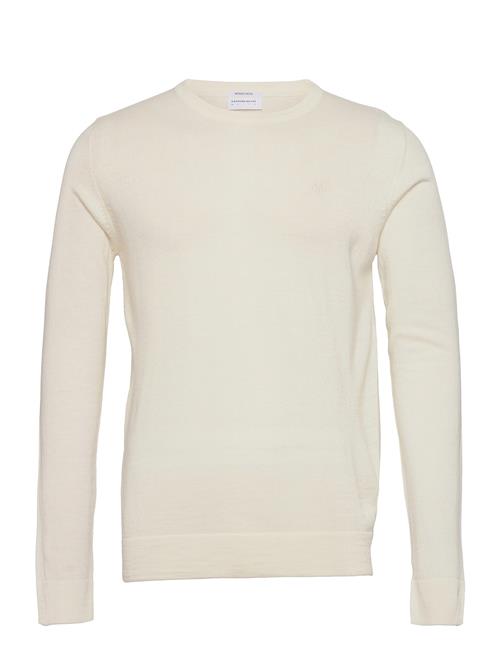 Se Lindbergh Merino Knit O-Neck Lindbergh White ved Booztlet