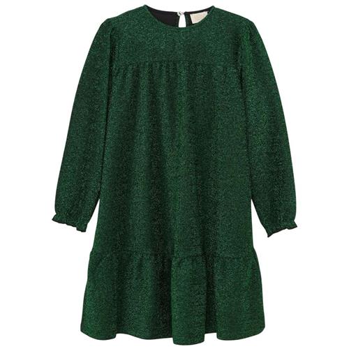 Creamie Dress Glitter Pine Green | Grønn | 122 cm