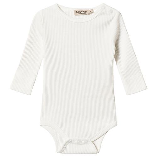 MarMar Copenhagen Rib Babybody Cremefarvet | Hvid | 68 cm