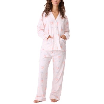 PJ Salvage Long Sleeve Flannel Pyjama Lyserosa bomuld X-Small Dame