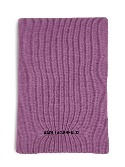 Karl Lagerfeld Sjal 'Essential'  lysviolet / sort