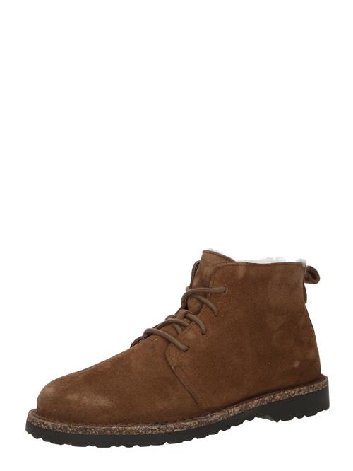 BIRKENSTOCK Snørestøvletter 'Uppsala Mid Shearling LEVE'  cognac