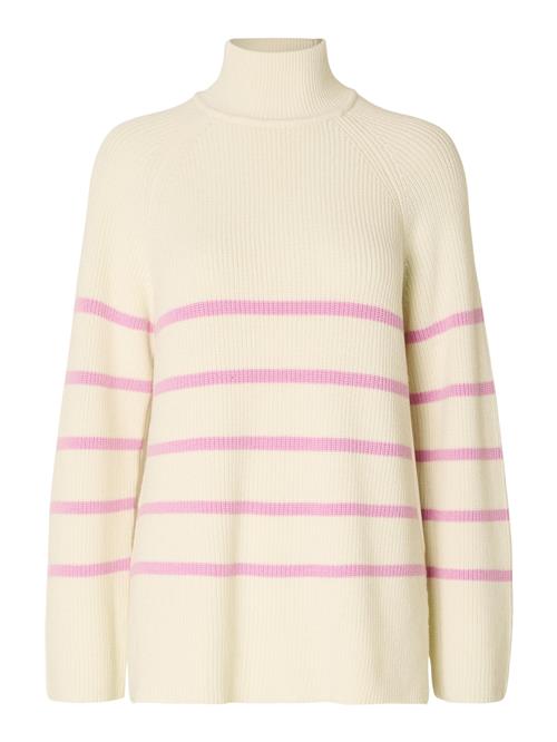 SELECTED FEMME Pullover 'KAMMA'  beige / pink