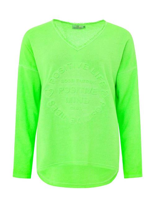 Zwillingsherz Sweatshirt 'Positive Mind'  neongrøn