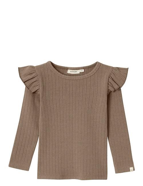 Se Lil'Atelier Nmfniva Kio Ls Slim Top Lil Lil'Atelier Khaki ved Booztlet