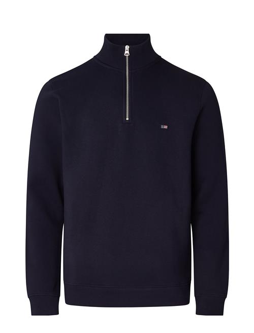 Se Lexington Clothing Terrance Organic Cotton Half-Zip Sweatshirt Lexington Clothing Navy ved Booztlet