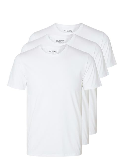 Se Selected Homme Slhroland Ss O-Neck Tee 3-Pack Noos Selected Homme White ved Booztlet