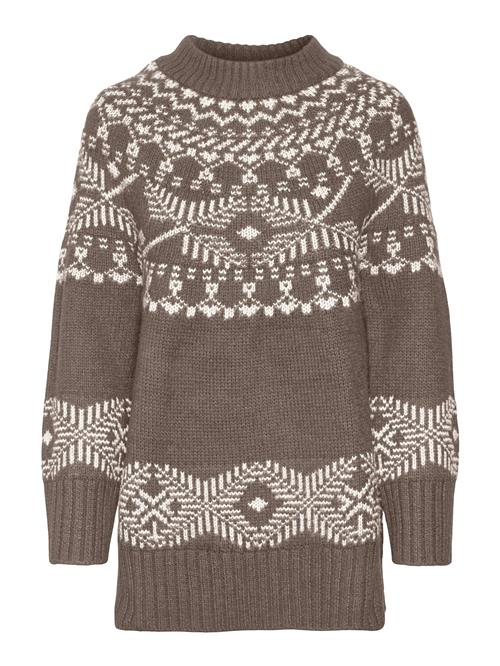 VERO MODA Pullover 'KENDRA'  grå / hvid