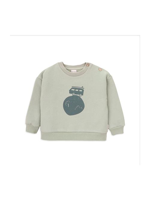 Se KNOT Sweatshirt 'Van Life'  pastelgrøn / mørkegrøn ved About You