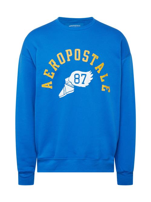 AÉROPOSTALE Sweatshirt 'TRACK 87'  blå / gul / hvid