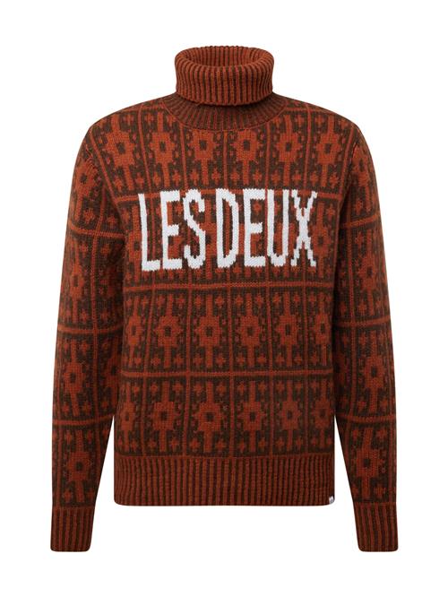 Se Les Deux Pullover 'Ezra'  rustbrun / mørkebrun / hvid ved About You