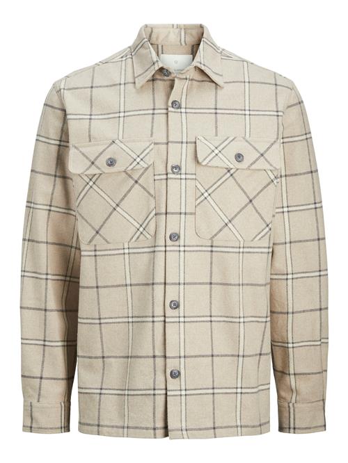 JACK & JONES Skjorte 'JPRRaymond'  beige / creme / grafit