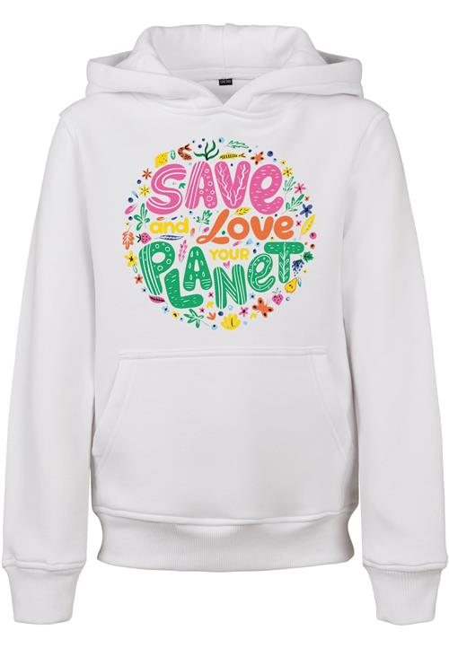 Mister Tee Sweatshirt 'Save And Love'  grøn / orange / lys pink / hvid