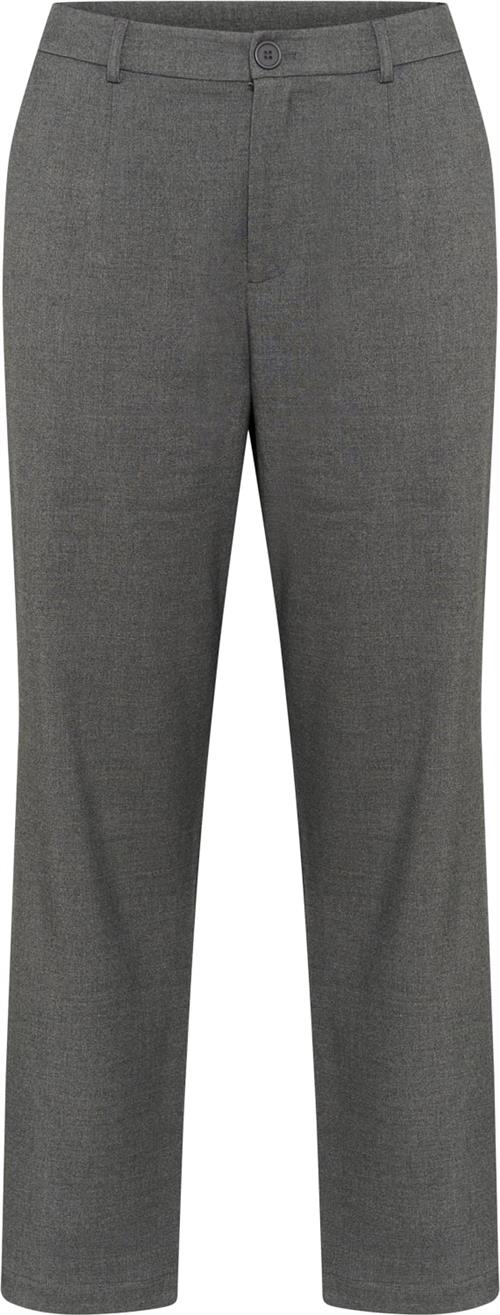 Se Kaffe Curve Kcmerla Straight Pants Kvinde Dark Grey Melange Bukser Str 44 - hos Magasin ved Magasin