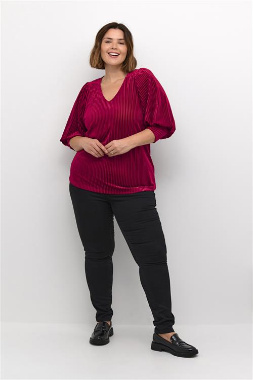 Se Kaffe Curve Kccacanna Blouse Kvinde Haute Red Cc Langærmede Bluser Str S - hos Magasin ved Magasin