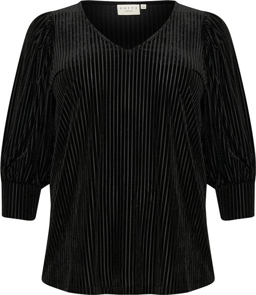 Se Kaffe Curve Kccacanna Blouse Kvinde Black Deep Cc. Kortærmede Bluser Str S - hos Magasin ved Magasin