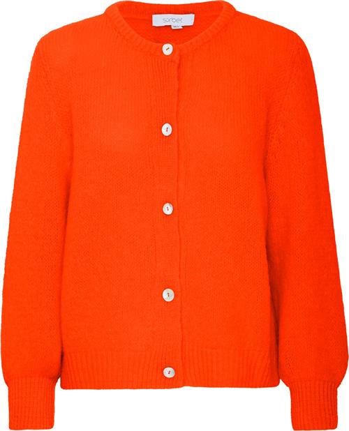 Sorbet Sbgulvig Knit Cardigan Kvinde Aurora Red Cardigans Str L/XL - hos Magasin