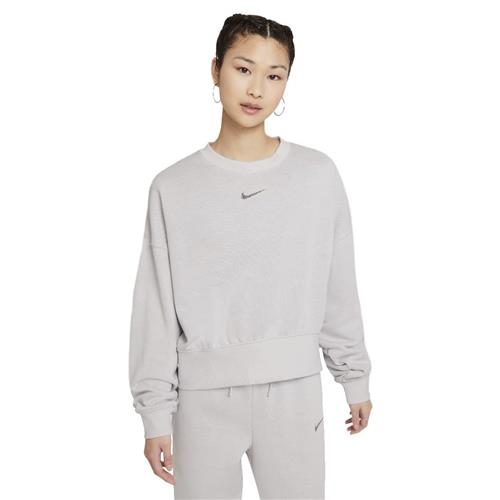 Nike Sportswear Collection Essentials Oversized Fleece Sweatshirt Kvinde Grey Sweatshirts Str S - Bomuld hos Magasin