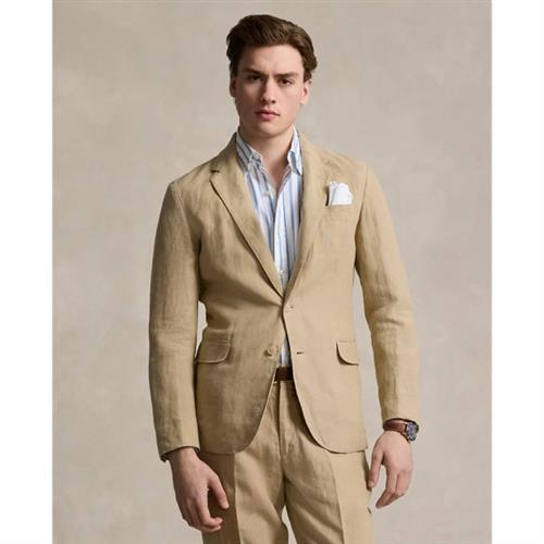 Polo Ralph Lauren Polo Soft Modern Linen Suit Jacket Mand Coastal Beige Blazere Str 38 - hos Magasin