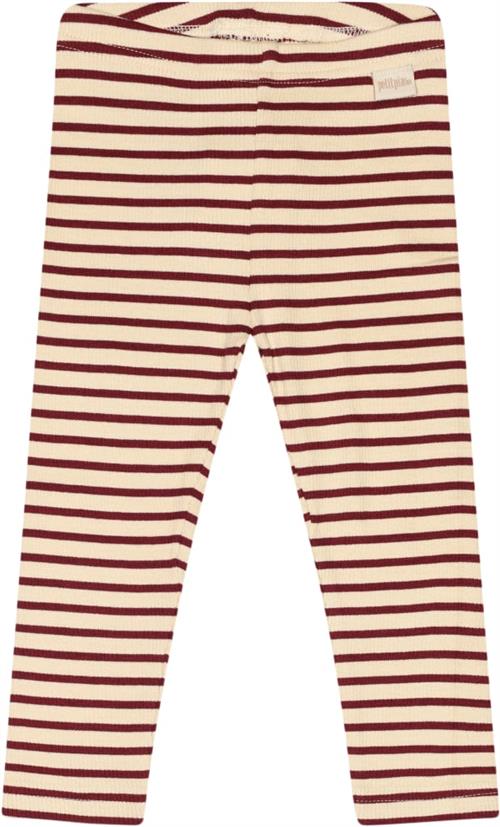 Se PETIT PIAO Legging Modal Striped Str 80 cm - Dark Cherry/dark Leggings Bomuld hos Magasin ved Magasin