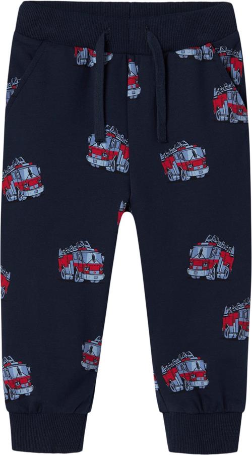 Name It Nmmobil Nreg Sweat Pant BRU Str 98 - Blå Bukser Bomuld hos Magasin