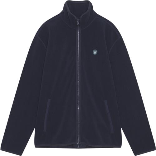 Wood Wood Jay Patch zip Fleece Mand Eternal Blue Fleece Str M - hos Magasin