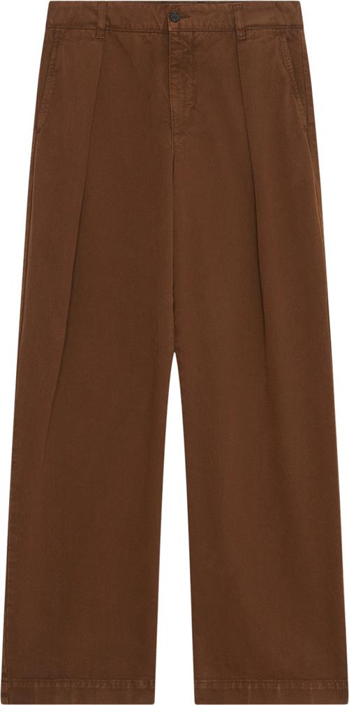 Wood Wood Wwfraser Pleated Chinos Kvinde Terra Brown Jeans Str 46 - hos Magasin