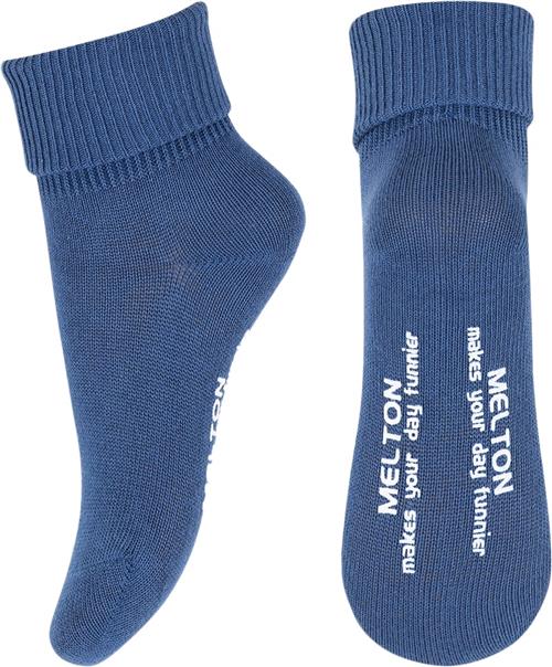 Se Melton Cotton Socks Anti-slip Str 15/16 - True Navy Strømper hos Magasin ved Magasin