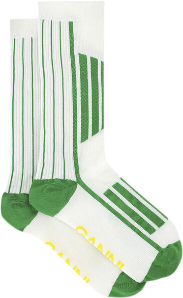 Se Ganni Sporty Socks Ankelstrømper Str XS/S - hos Magasin ved Magasin