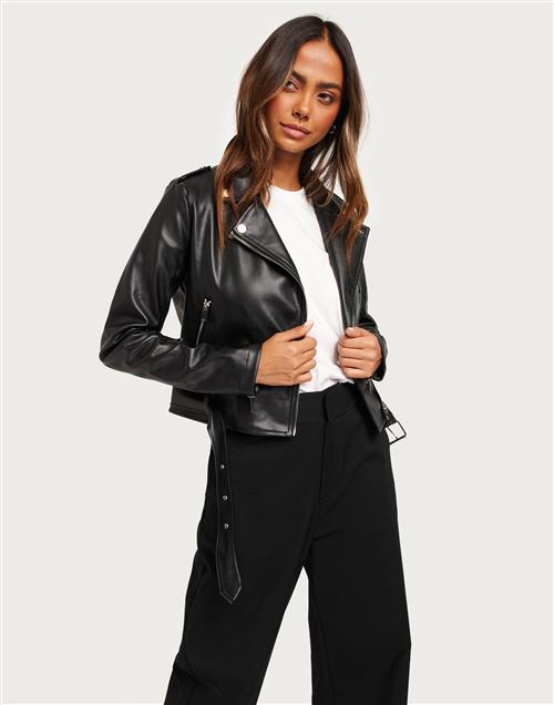 Nelly - Sort - Classic PU Biker Jacket