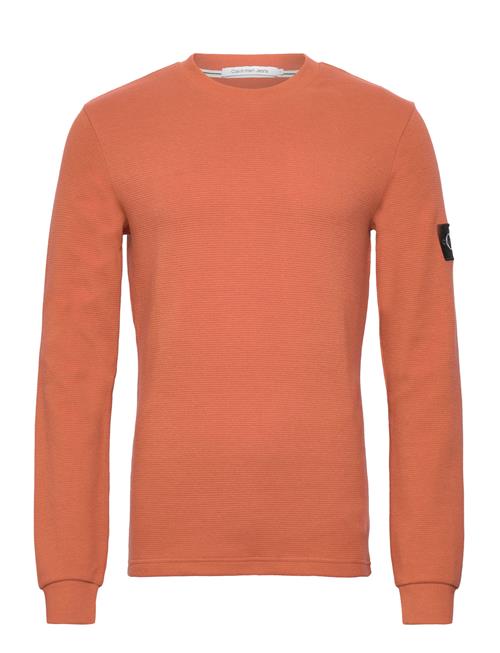 Calvin Klein Jeans Badge Waffle Ls Tee Calvin Klein Jeans Orange