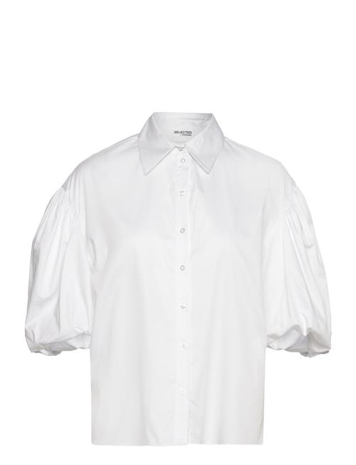 Selected Femme Slfrobyn 24 Puff Sleeve Shirt B Selected Femme White