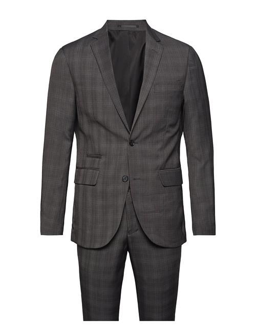 Checked Mens Suit Lindbergh Grey