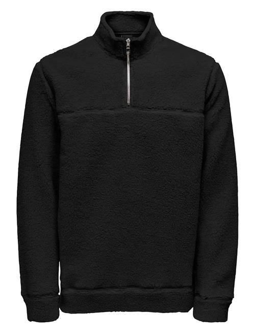 Onsremy Reg Cb 1/4 Zip 3645 Swt ONLY & SONS Black