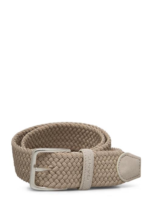 Se GANT Elastic Braided Belt GANT Beige ved Booztlet