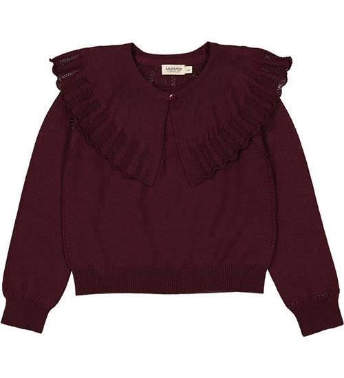 Se MarMar Bluse - Uld - Thulla - Deep Mulberry m. Krave ved KidsWorld