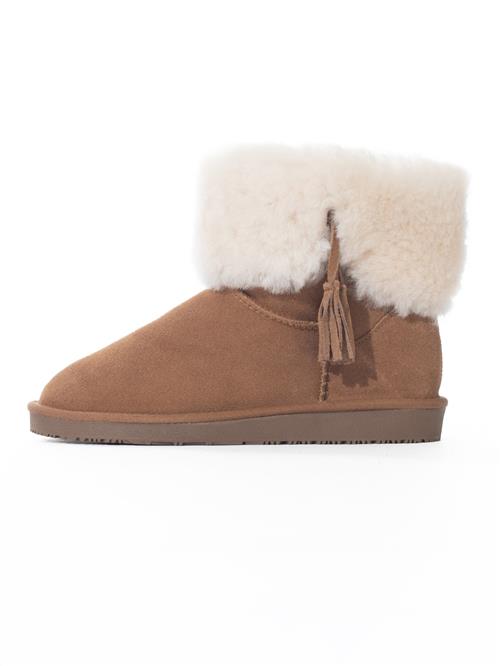 Se Gooce Snowboots 'Almond'  brun / uldhvid ved About You