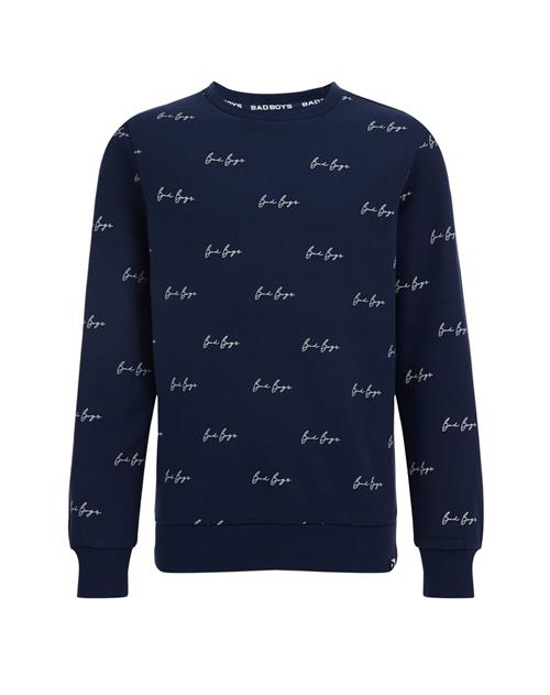 Se WE Fashion Sweatshirt  mørkeblå / grå ved About You