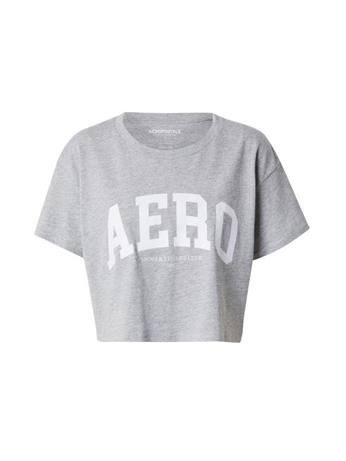 AÉROPOSTALE Shirts  grå-meleret / hvid