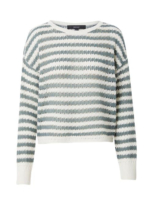 VERO MODA Pullover 'VMSPRING'  lysebeige / smaragd