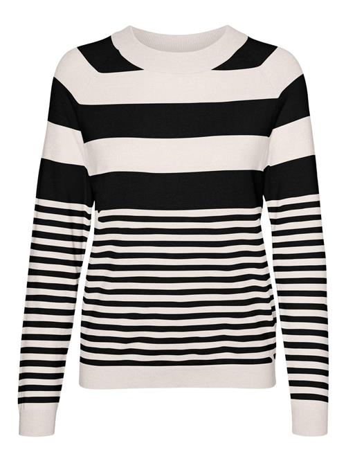 Se VERO MODA Pullover 'HAPPINESS'  creme / sort ved About You