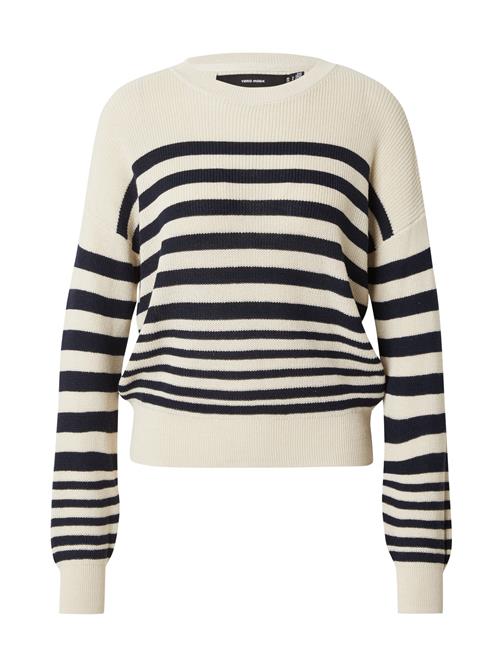 Se VERO MODA Pullover 'NEW LEXSUN'  lysebeige / marin ved About You