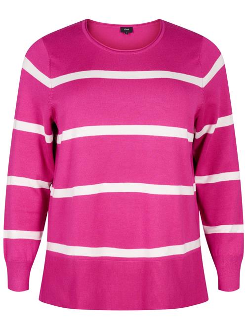 Zizzi Pullover 'Cacarrie'  pink / hvid