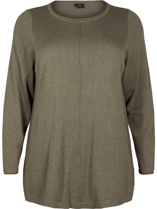 Zizzi Pullover 'MSHAPE'  grøn-meleret