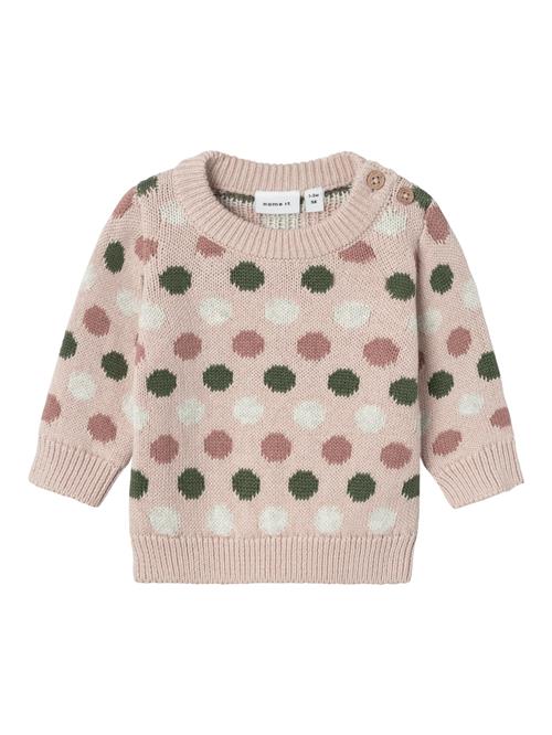 Se NAME IT Pullover 'TISALLY'  gran / rosé / gammelrosa / hvid ved About You