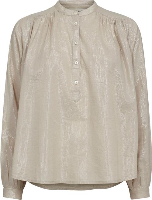 Sofie Schnoor Blouse Kvinde Warm Grey Langærmede Bluser Str 40 - hos Magasin