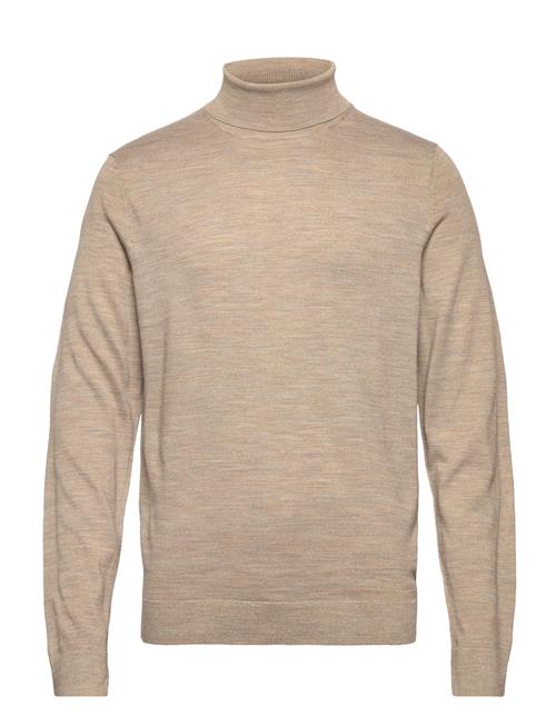 Selected Homme Slhtown Merino Coolmax Knit Roll B Selected Homme Beige